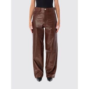 Rohe Women High-Waisted Wide-Leg Sheep Leather Trousers Rohe
